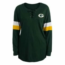 NFL Shirts New Era Women's Green Bay Packers Lace Long Sleeve Shirt
