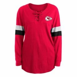 NFL Shirts New Era Women's Kansas City Chiefs Lace Long Sleeve Shirt
