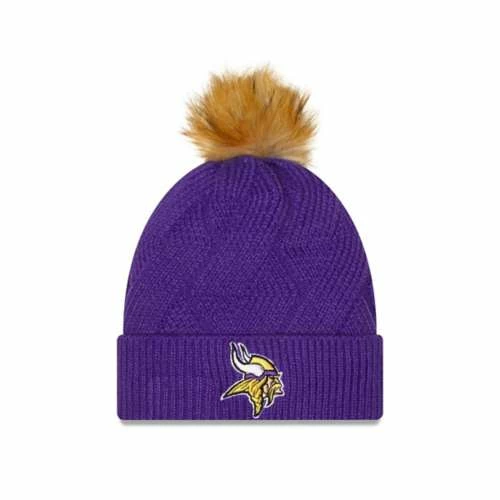 NFL Hats & Caps New Era Women's Minnesota Vikings Snowy Beanie 3 NFL Hats & Caps New Era Women's Minnesota Vikings Snowy Beanie