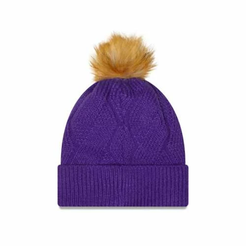 NFL Hats & Caps New Era Women's Minnesota Vikings Snowy Beanie 4 NFL Hats & Caps New Era Women's Minnesota Vikings Snowy Beanie - Image 2
