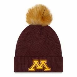 College Hats & Caps New Era Women's Minnesota Golden Gophers Snowy Knit Beanie