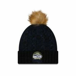 NFL Hats & Caps New Era Women's Seattle Seahawks 2022 Salute To Service Pom Beanie