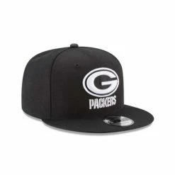 NFL Hats & Caps New Era Green Bay Packers Basic Black & White 9Fifty Snapback Hat -Cheap New Era Store unnamed file 2253