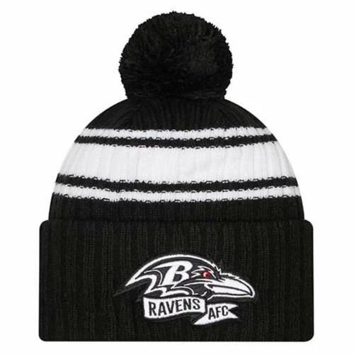 NFL Hats & Caps New Era Kids' Baltimore Ravens Sideline Sportknit Beanie 3 NFL Hats & Caps New Era Kids' Baltimore Ravens Sideline Sportknit Beanie