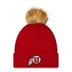 College Hats & Caps New Era Women's Utah Utes Snowy Knit Beanie
