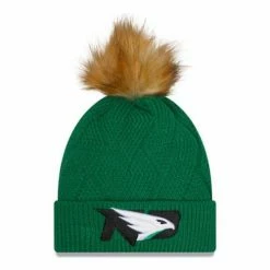 College Hats & Caps New Era Women's North Dakota Fighting Hawks Snowy Knit Beanie