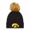 College Hats & Caps New Era Women's Iowa Hawkeyes Snowy Knit Beanie -Cheap New Era Store unnamed file 29