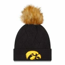 College Hats & Caps New Era Women's Iowa Hawkeyes Snowy Knit Beanie