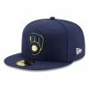 MLB Hats & Caps New Era Milwaukee Brewers Authentic Collection Onfield 59Fifty Fitted Hat