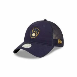MLB Hats & Caps New Era Women's Milwaukee Brewers Banded 9Twenty Adjustable Hat