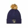 MLB Hats & Caps New Era Women's Milwaukee Brewers Snowy Beanie