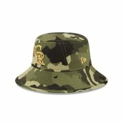 MLB Hats & Caps New Era Colorado Rockies 2022 Armed Forces Day Bucket Hat
