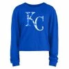 MLB Shirts New Era Women's Kansas City Royals Tie Dye Crop Long Sleeve Shirt