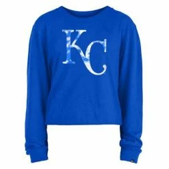 MLB Shirts New Era Women's Kansas City Royals Tie Dye Crop Long Sleeve Shirt