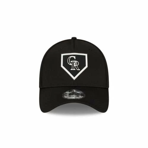 MLB Hats & Caps New Era Colorado Rockies 2022 Clubhouse Black & White Logo 39Thirty Stretch Fit Hat 4 MLB Hats & Caps New Era Colorado Rockies 2022 Clubhouse Black & White Logo 39Thirty Stretch Fit Hat - Image 2
