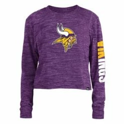 NFL Shirts New Era Women's Minnesota Vikings Space Dye Long Sleeve Shirt