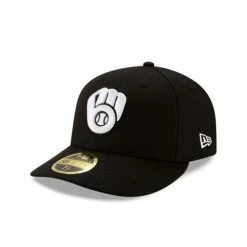 MLB Hats & Caps New Era Milwaukee Brewers White Logo Low Profile 59Fifty Fitted Hat