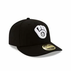 MLB Hats & Caps New Era Milwaukee Brewers White Logo Low Profile 59Fifty Fitted Hat -Cheap New Era Store unnamed file 3834