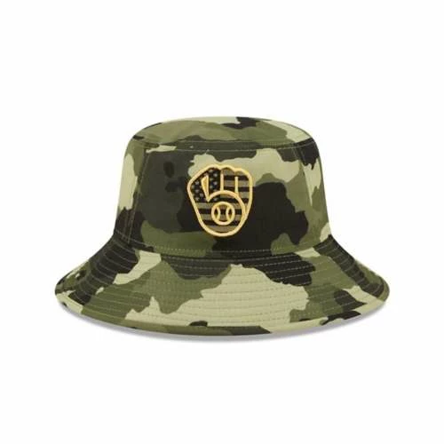 MLB Hats & Caps New Era Milwaukee Brewers 2022 Armed Forces Day Bucket Hat 4 MLB Hats & Caps New Era Milwaukee Brewers 2022 Armed Forces Day Bucket Hat - Image 2