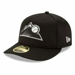 MLB Hats & Caps New Era Colorado Rockies 2021 Clubhouse Black And White 59Fifty Hat