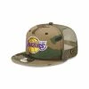 NBA Hats & Caps New Era Los Angeles Lakers Camo Team 9Fifty Snapback Hat