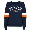 NFL Hoodies & Sweatshirts New Era Women's Denver Broncos Contrast Crewneck