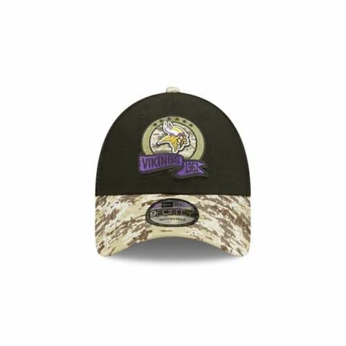 NFL Hats & Caps New Era Minnesota Vikings 2022 Salute To Service 9Forty Adjustable Hat 4 NFL Hats & Caps New Era Minnesota Vikings 2022 Salute To Service 9Forty Adjustable Hat - Image 2