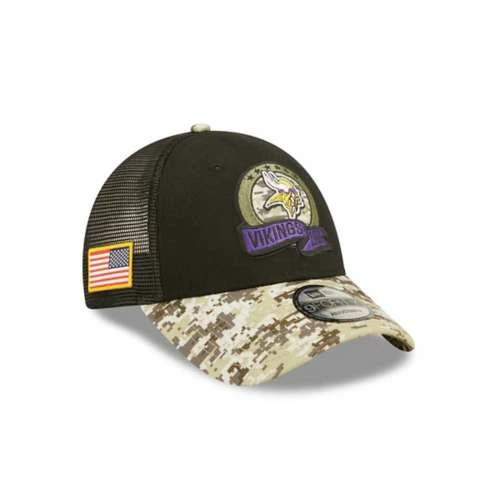 NFL Hats & Caps New Era Minnesota Vikings 2022 Salute To Service 9Forty Adjustable Hat 5 NFL Hats & Caps New Era Minnesota Vikings 2022 Salute To Service 9Forty Adjustable Hat - Image 3