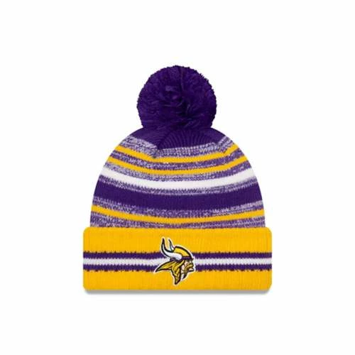 NFL Hats & Caps New Era Minnesota Vikings Sport Sideline Beanie 3 NFL Hats & Caps New Era Minnesota Vikings Sport Sideline Beanie