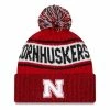 College Hats & Caps New Era Nebraska Cornhuskers Pom Marled Beanie