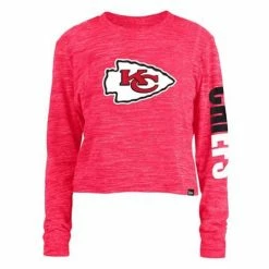 NFL Shirts New Era Women's Kansas City Chiefs Space Dye Long Sleeve Shirt
