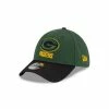 NFL Hats & Caps New Era Green Bay Packers Road Sideline 39Thirty Stretch Fit Hat